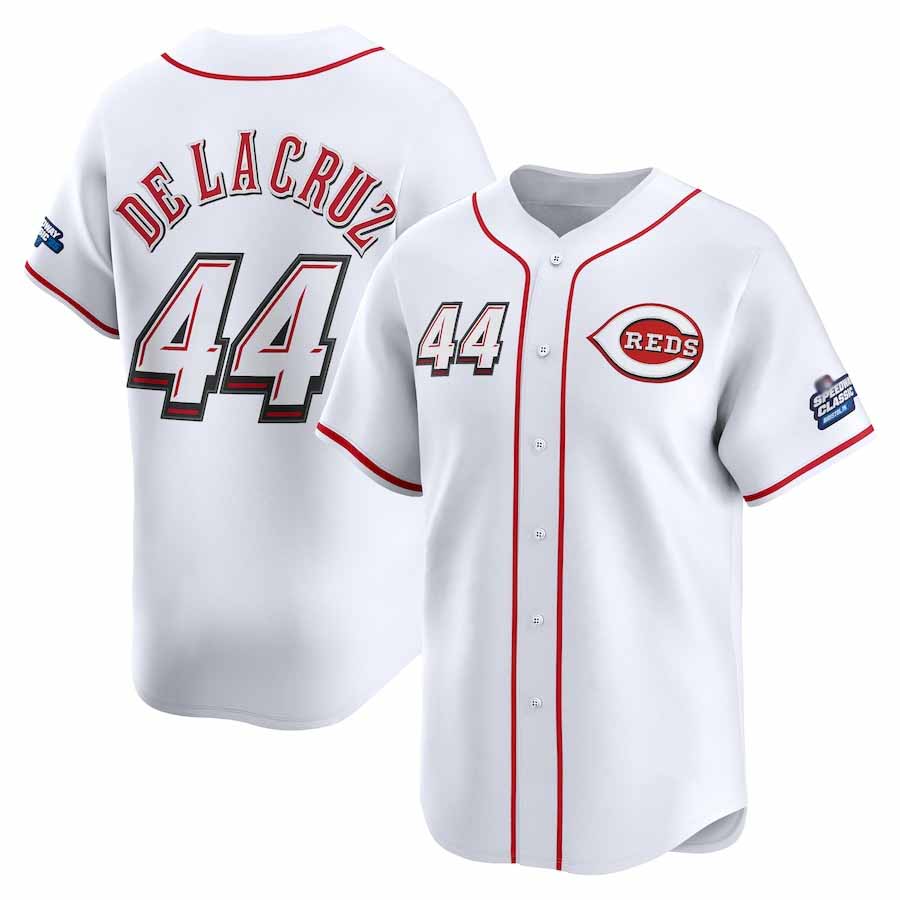 Cincinnati Reds #44 Elly De La Cruz White 2025 Speedway Classic Home Limited Pla