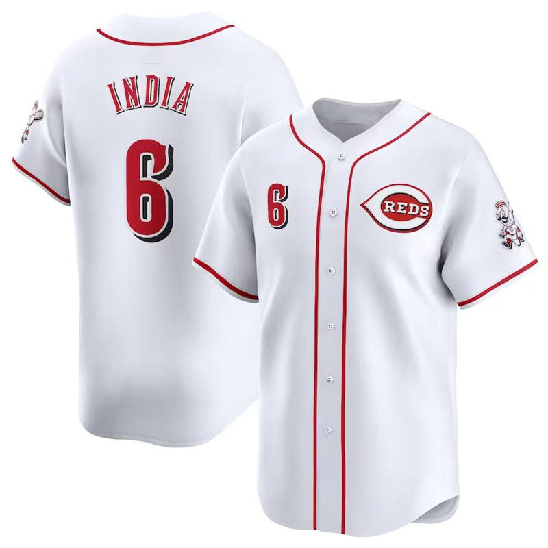Cincinnati Reds #6 Jonathan India White Home Cooperstown Collection Player Jerse