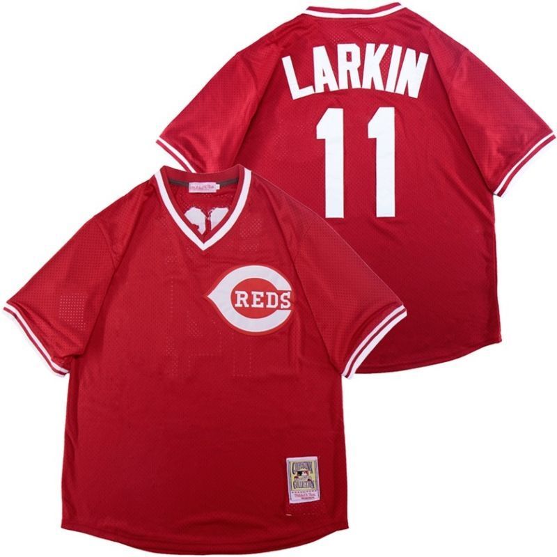 Cincinnati Reds Barry Larkin 11 2020 Mlb Red Jersey