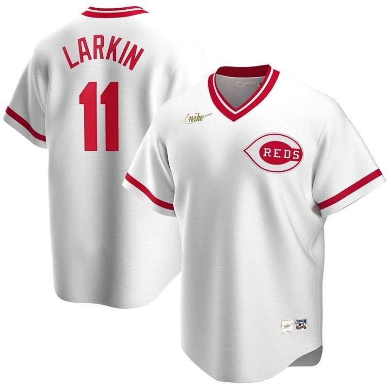 Cincinnati Reds Barry Larkin 11 2020 Mlb White Jersey