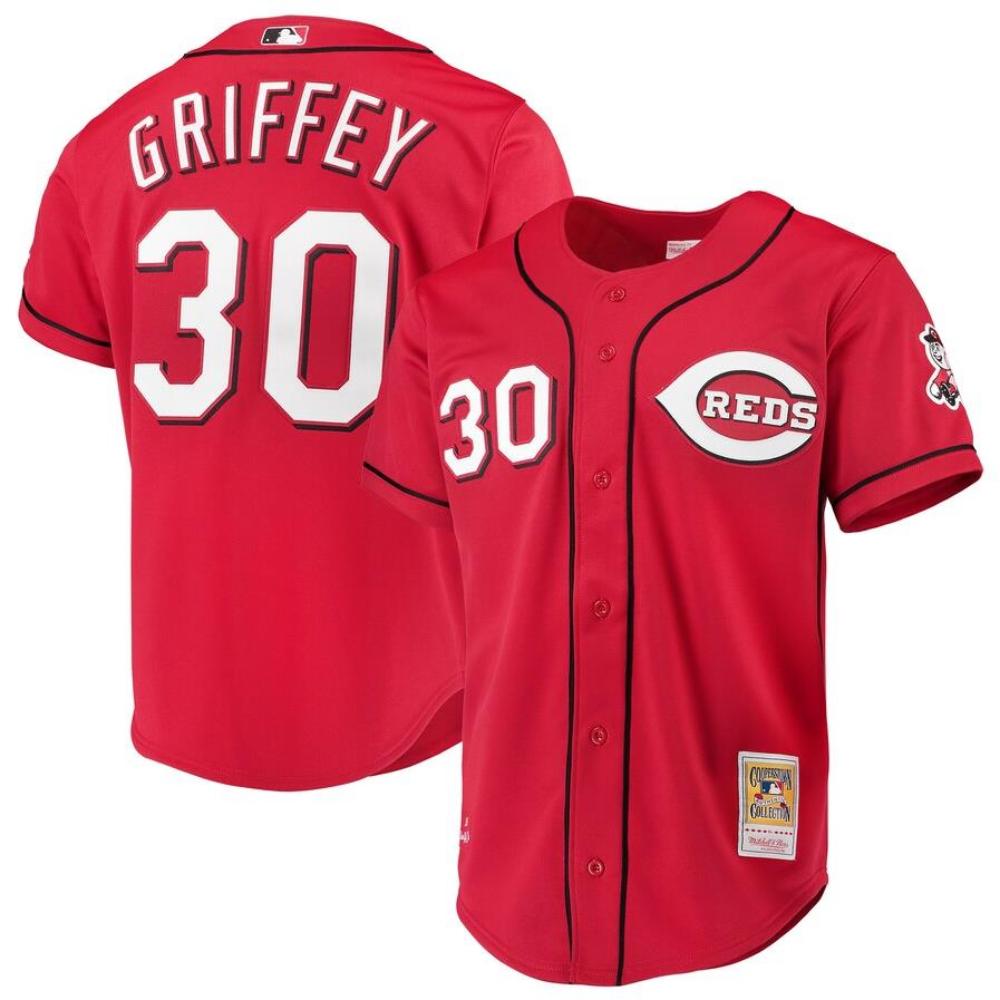 Cincinnati Reds Ken Griffey Jr Red Throwback Jersey