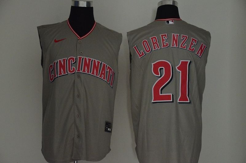 Cincinnati Reds Michael Lorenzen 21 2020 Mlb Grey Jersey