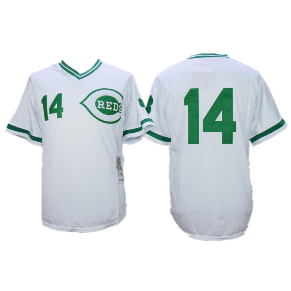 Cincinnati Reds Pete Rose White Throwback Pullover Jersey
