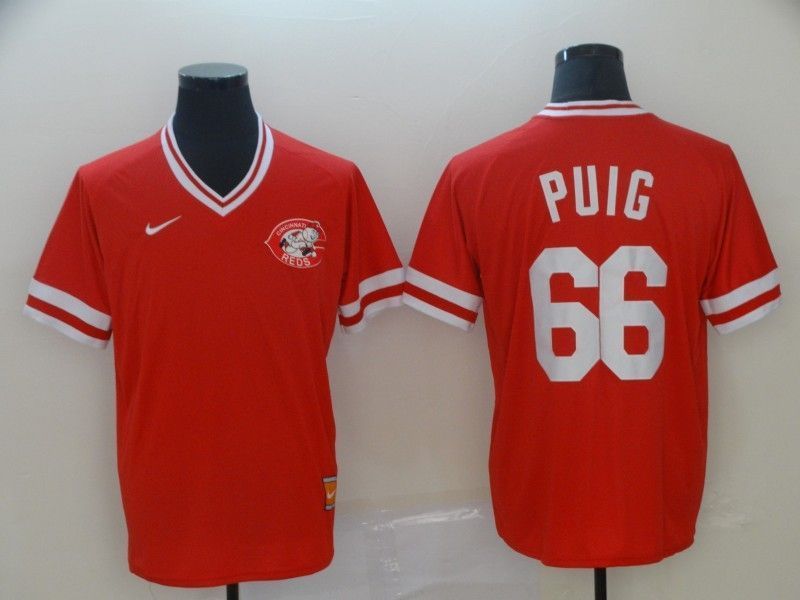 Cincinnati Reds Yasiel Puig 66 2020 Mlb Red Orange Jersey