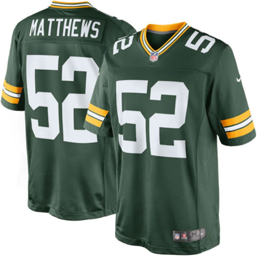 Clay Matthews Green Bay Packers Nike Youth Limited Jersey Green