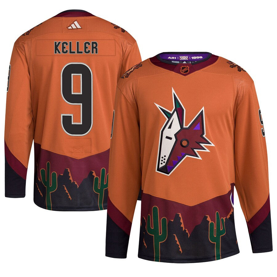 Clayton Keller Arizona Coyotes Adidas Reverse Retro 20 Player Jersey Burnt Orange