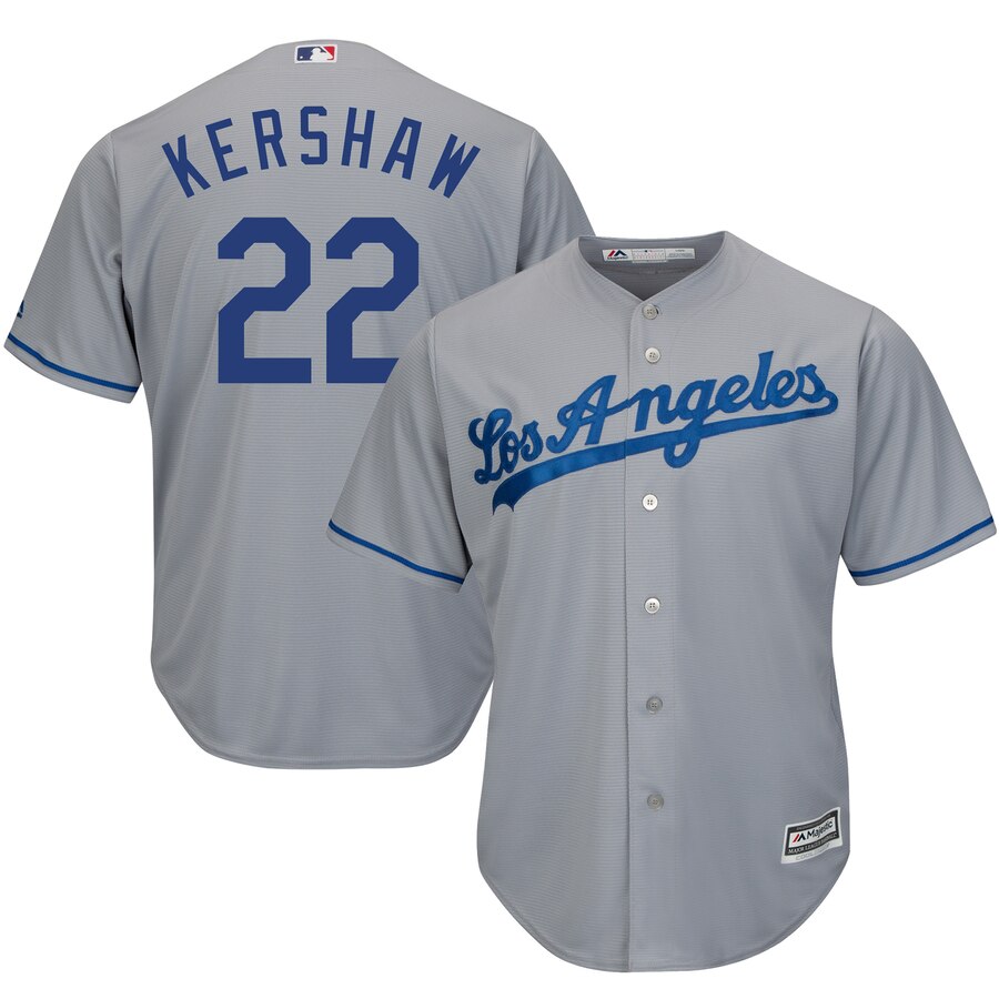 Clayton Kershaw Los Angeles Dodgers Majestic Cool Base Player Jersey Gray