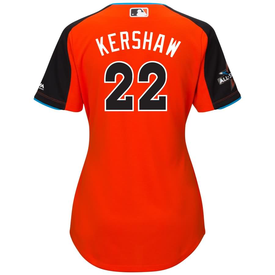 Clayton Kershaw National League Majestic Womens 2017 Mlb All star Game Home Run Derby Jersey Orange