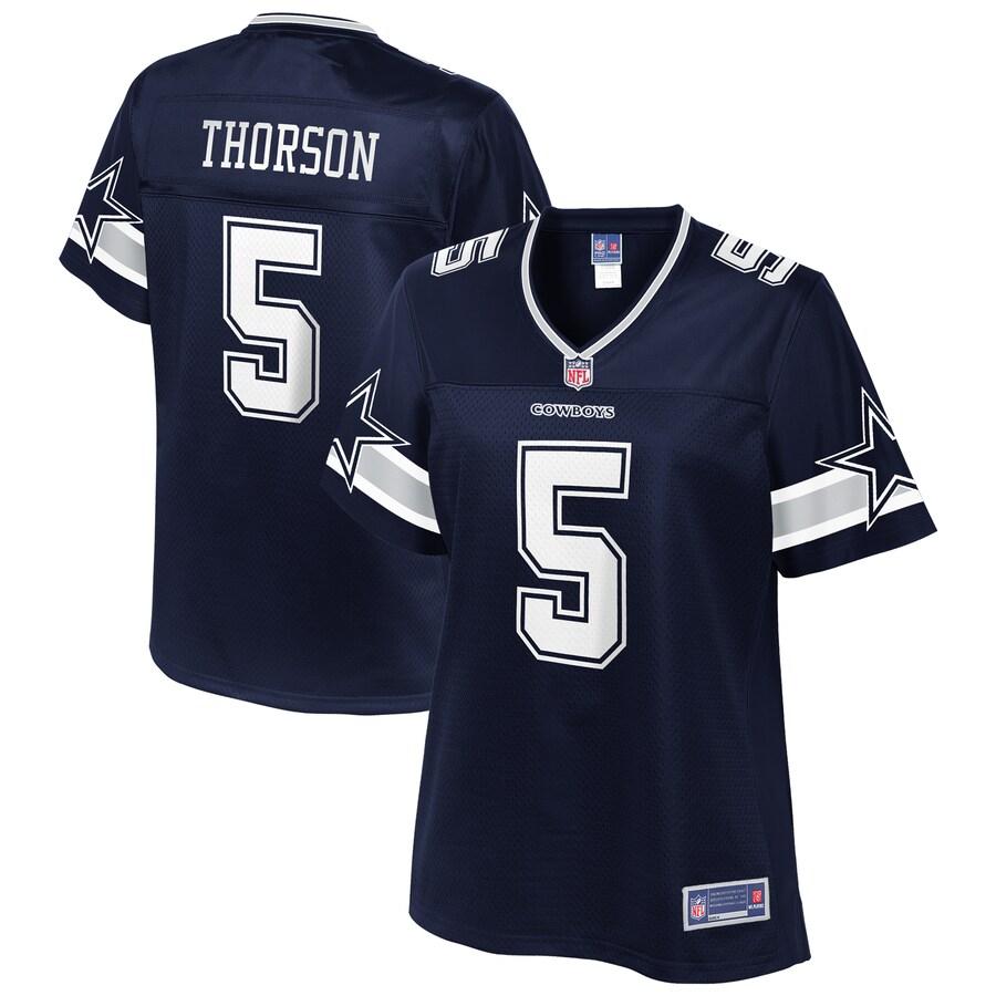 Clayton Thorson Dallas Cowboys Nfl Pro Line Womens Player Jersey Navy