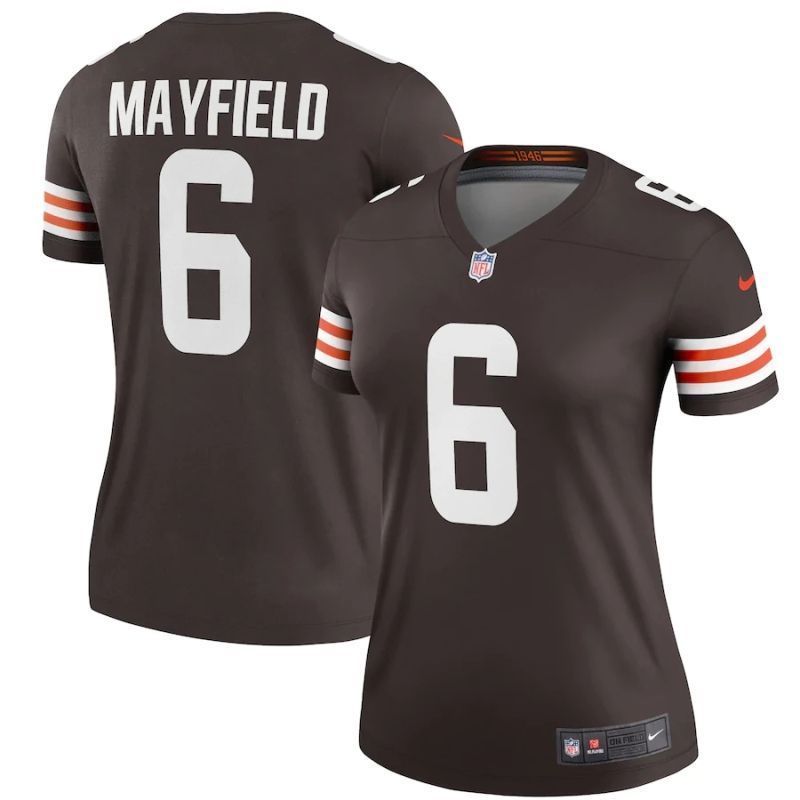Cleveland Browns Baker Mayfield 6 Nfl 2020 Dark Brown Womens Jersey