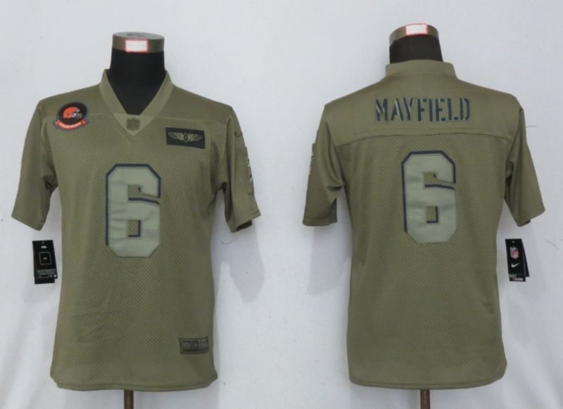 Cleveland Browns Baker Mayfield 6 Nfl 2020 Moss Green Jersey