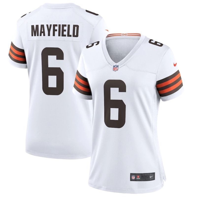 Cleveland Browns Baker Mayfield 6 Nfl 2020 White Womens Jersey