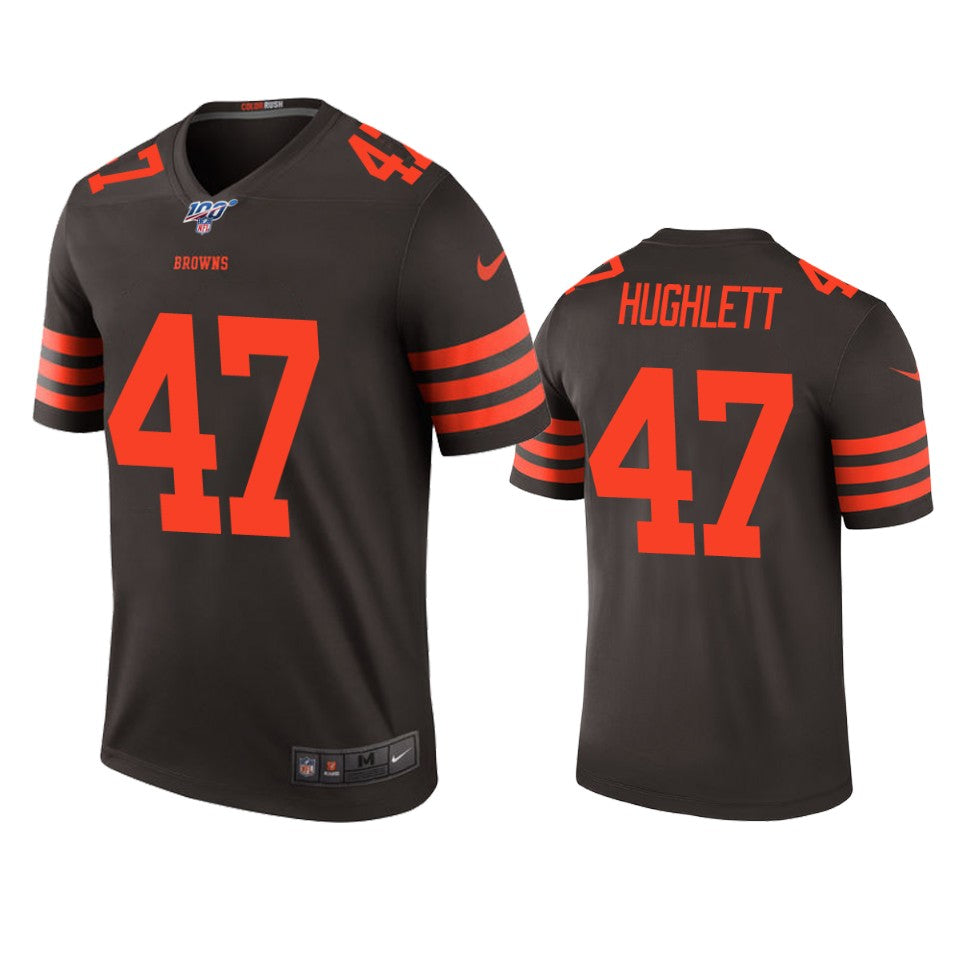 Cleveland Browns Charley Hughlett Brown 100th Season Color Rush Legend Jersey