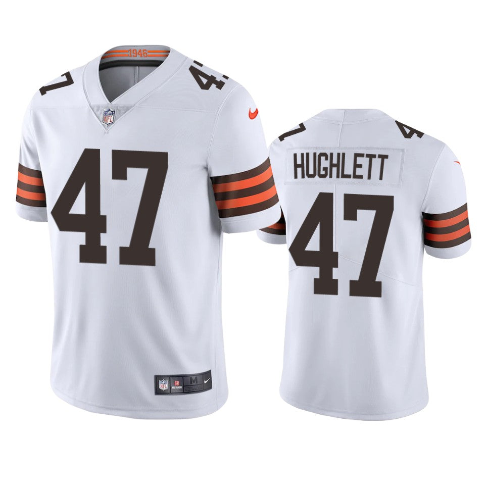 Cleveland Browns Charley Hughlett White 2020 Vapor Limited Jersey Mens