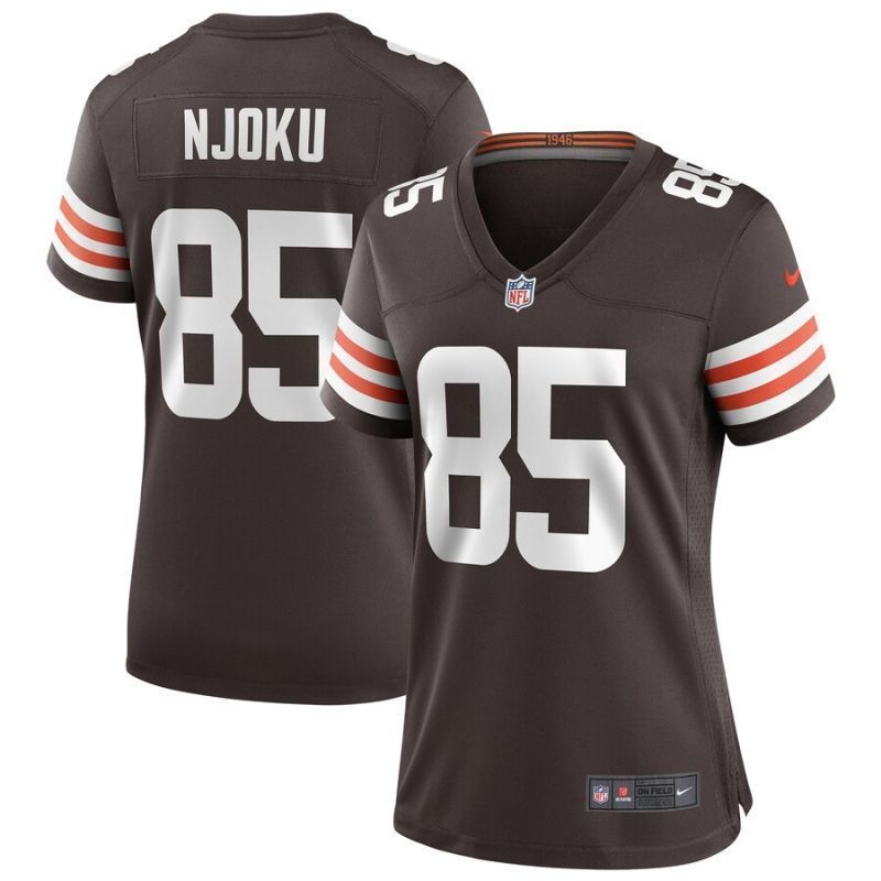 Cleveland Browns David Njoku 85 Nfl 2020 Dark Browns Womens Jersey