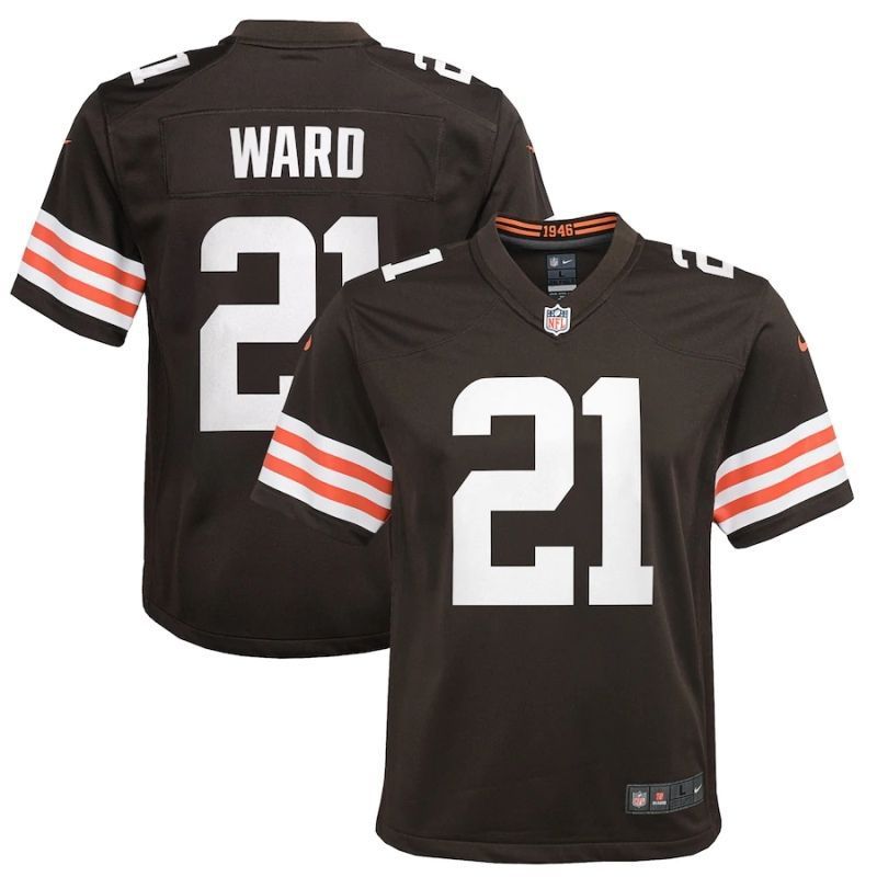 Cleveland Browns Denzel Ward 21 Nfl 2020 Dark Brown Jersey
