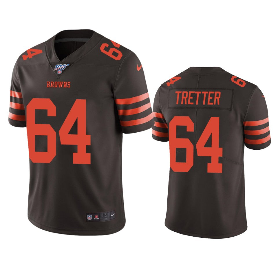 Cleveland Browns Jc Tretter Brown 100th Season Color Rush Limited Jersey
