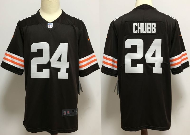 Cleveland Browns Nick Chubb 24 Nfl 2020 Dark Brown Jersey
