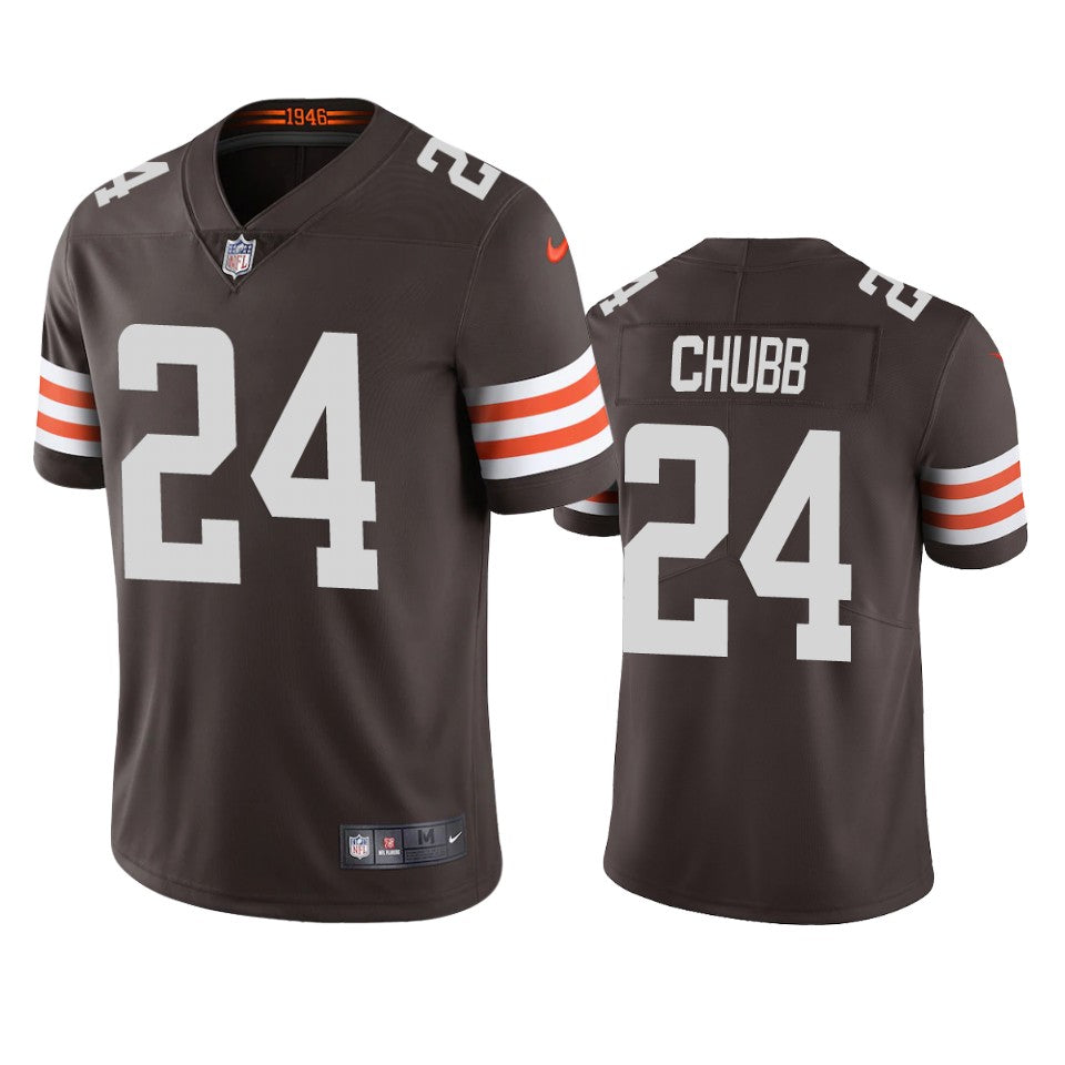 Cleveland Browns Nick Chubb Brown 2020 Vapor Limited Jersey Mens