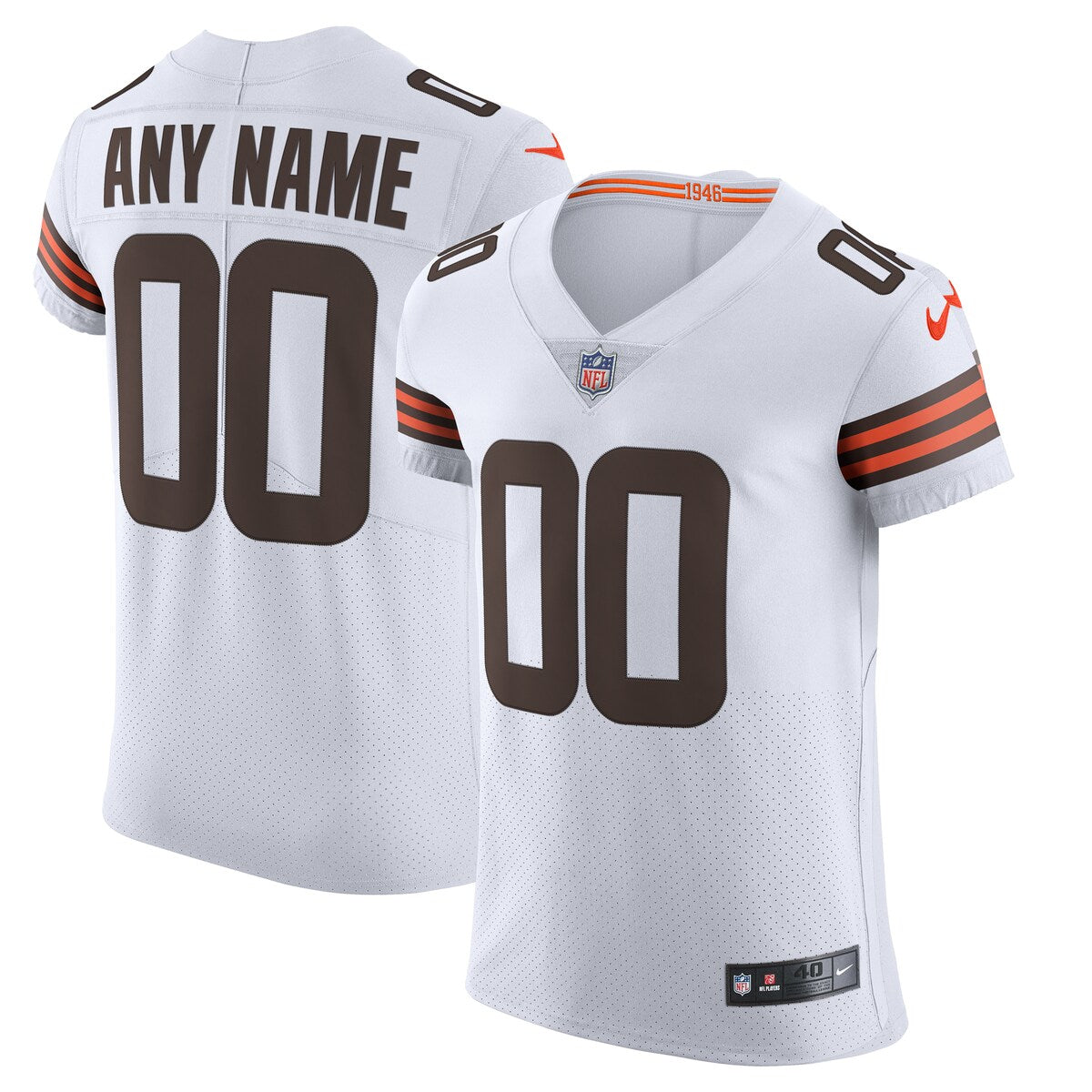 Cleveland Browns Nike Vapor Elite Custom Jersey White