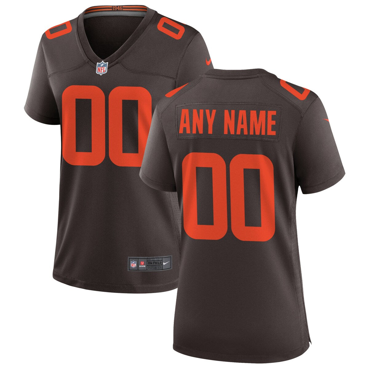 Cleveland Browns Nike Womens Alternate Custom Game Jersey Brown