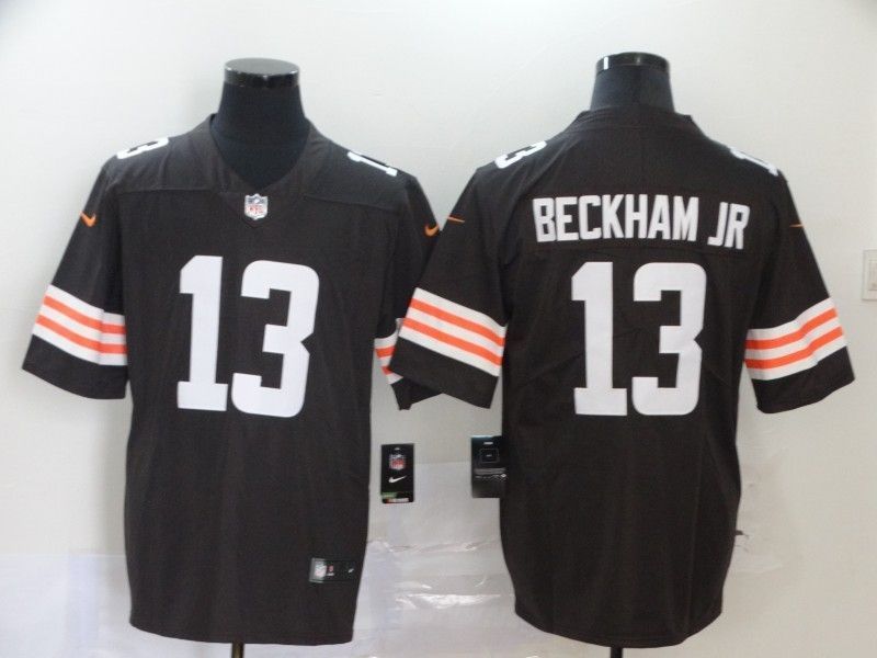Cleveland Browns Odell Beckham Jr 13 Brown Orange White Stripe 2020 Nfl Jersey