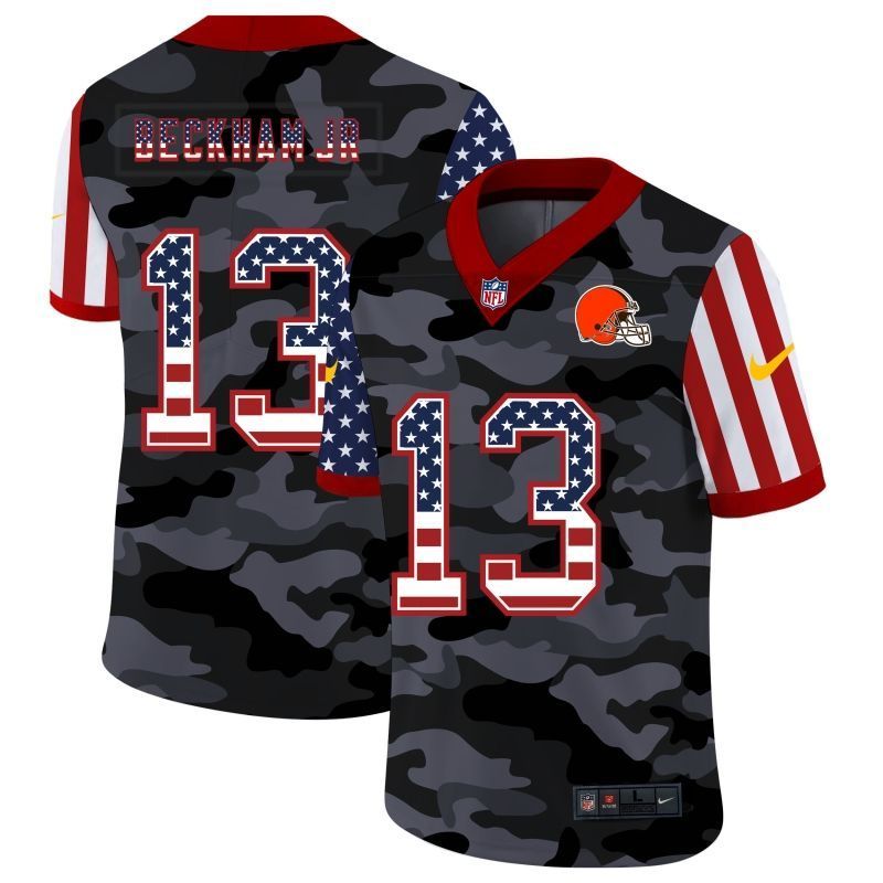 Cleveland Browns Odell Beckham Jr 13 Nfl 2020 Camo Black Jersey