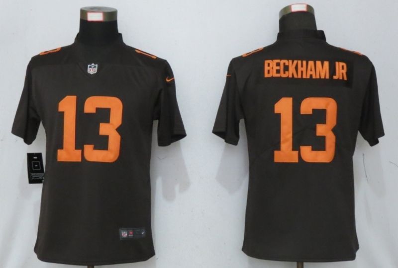 Cleveland Browns Odell Beckham Jr 13 Nfl 2020 Dark Brown Jersey