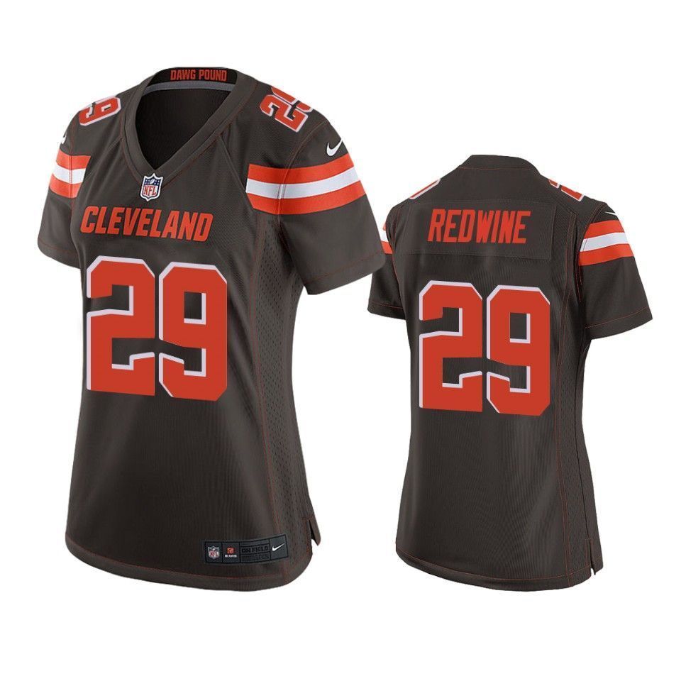 Cleveland Browns Sheldrick Redwine 2019 Nfl Draft Brown Game Womens Jersey