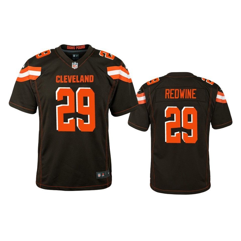 Cleveland Browns Sheldrick Redwine 2019 Nfl Draft Brown Game Youth Jersey