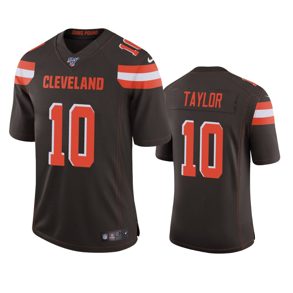 Cleveland Browns Taywan Taylor Brown 100th Season Vapor Limited Jersey