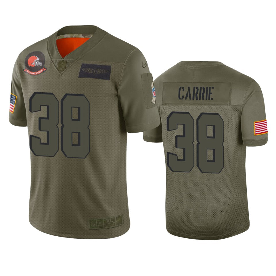 Cleveland Browns Tj Carrie Camo 2019 Salute To Service Limited Jersey