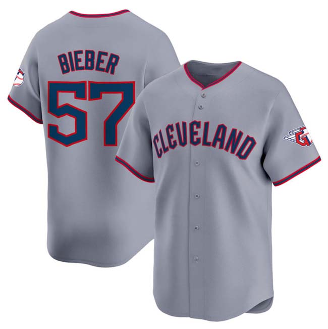 Cleveland Guardians #57 Shane Bieber Gray 2025 Alternate Limited Stitched Baseba