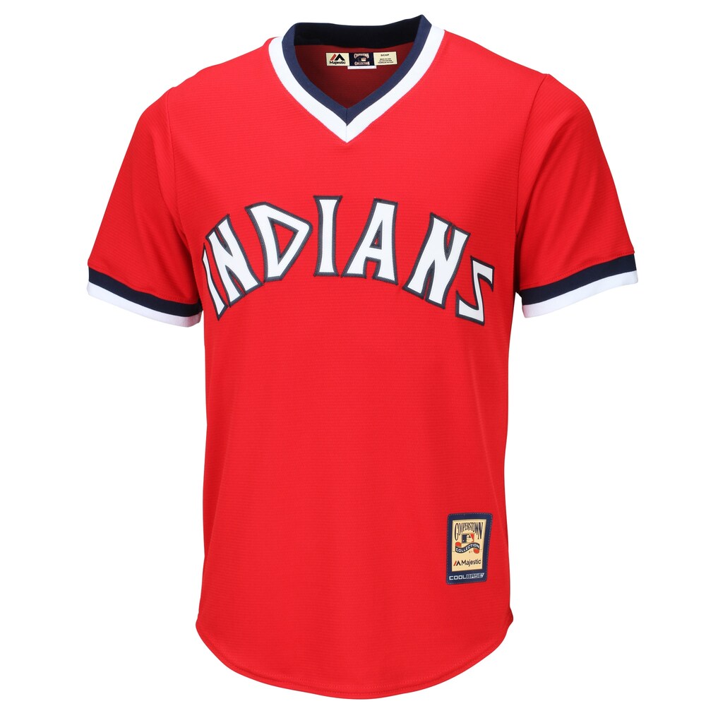 Cleveland Indians Majestic Cooperstown Cool Base Team Jersey Red