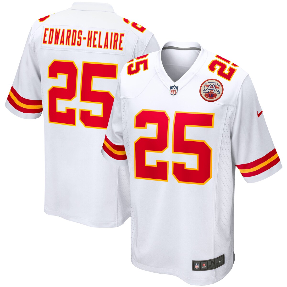 Clyde Edwards helaire Kansas City Chiefs Nike Game Jersey White
