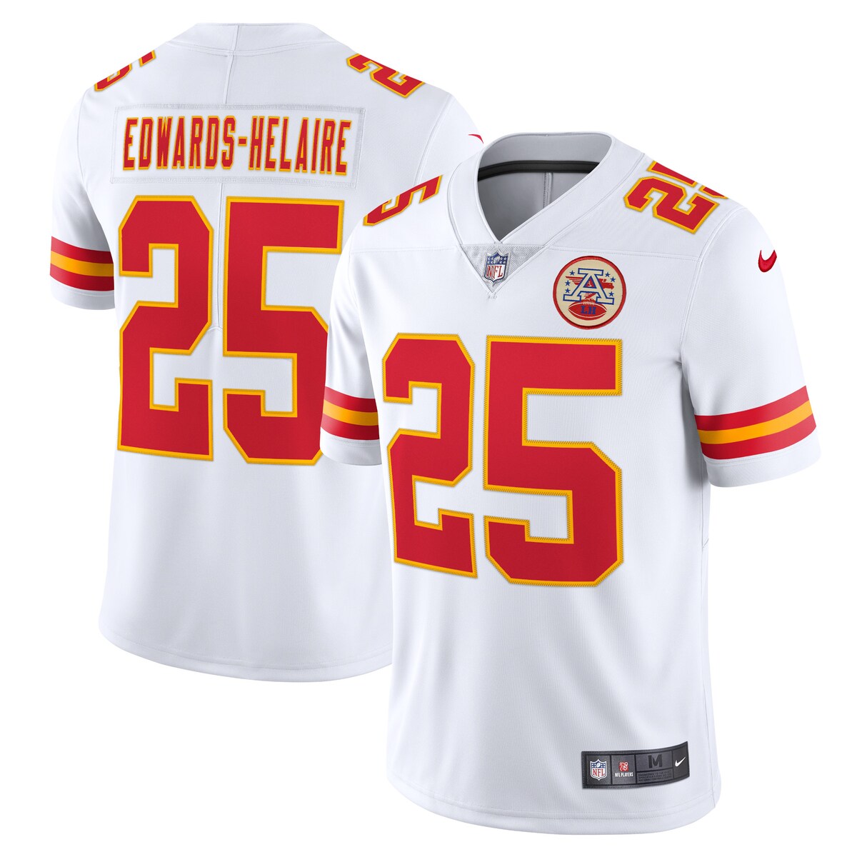 Clyde Edwards helaire Kansas City Chiefs Nike Vapor Limited Jersey White