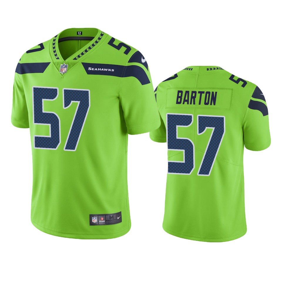 Cody Barton Seahawks Green Color Rush Limited Jersey