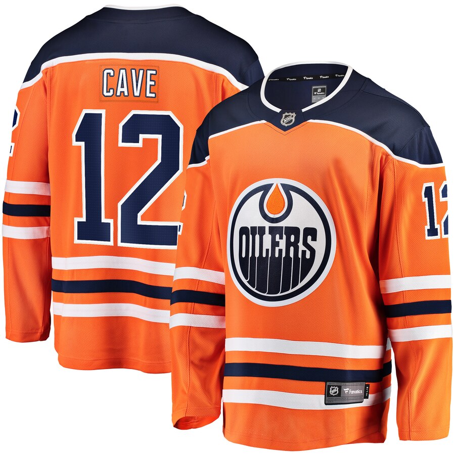 Colby Cave Edmonton Oilers Fanatics Branded Breakaway Team Color Player Jersey Orange