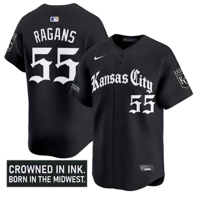 Cole Ragans Jersey #55 Kansas City Royals Gothic Crown Edition Vapor Stitched Bl