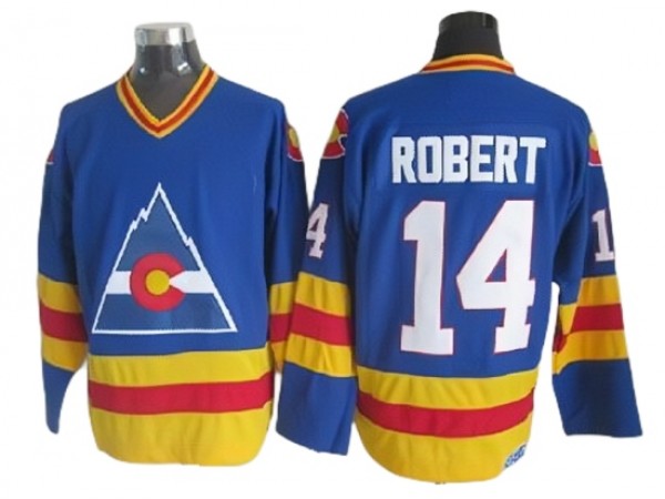 Colorado Avalanche #14 Rene Robert 1980 Vintage CCM Jersey Blue