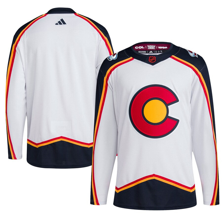 Colorado Avalanche Adidas Reverse Retro 20 Blank Jersey White