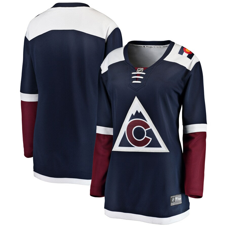 Colorado Avalanche Fanatics Branded Womens Breakaway Alternate Blank Jersey Blue