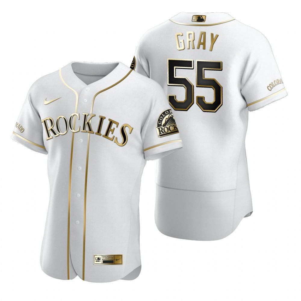 Colorado Rockies 55 Jon Gray Mlb Golden Brandedition White Jersey Gift For Rockies Fans