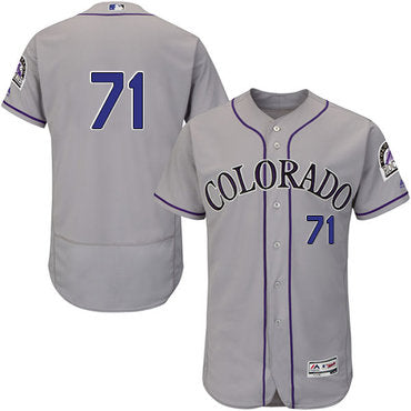 Colorado Rockies 71 Wade Davis Grey Flexbase Authentic Collection Stitched Mlb Jersey