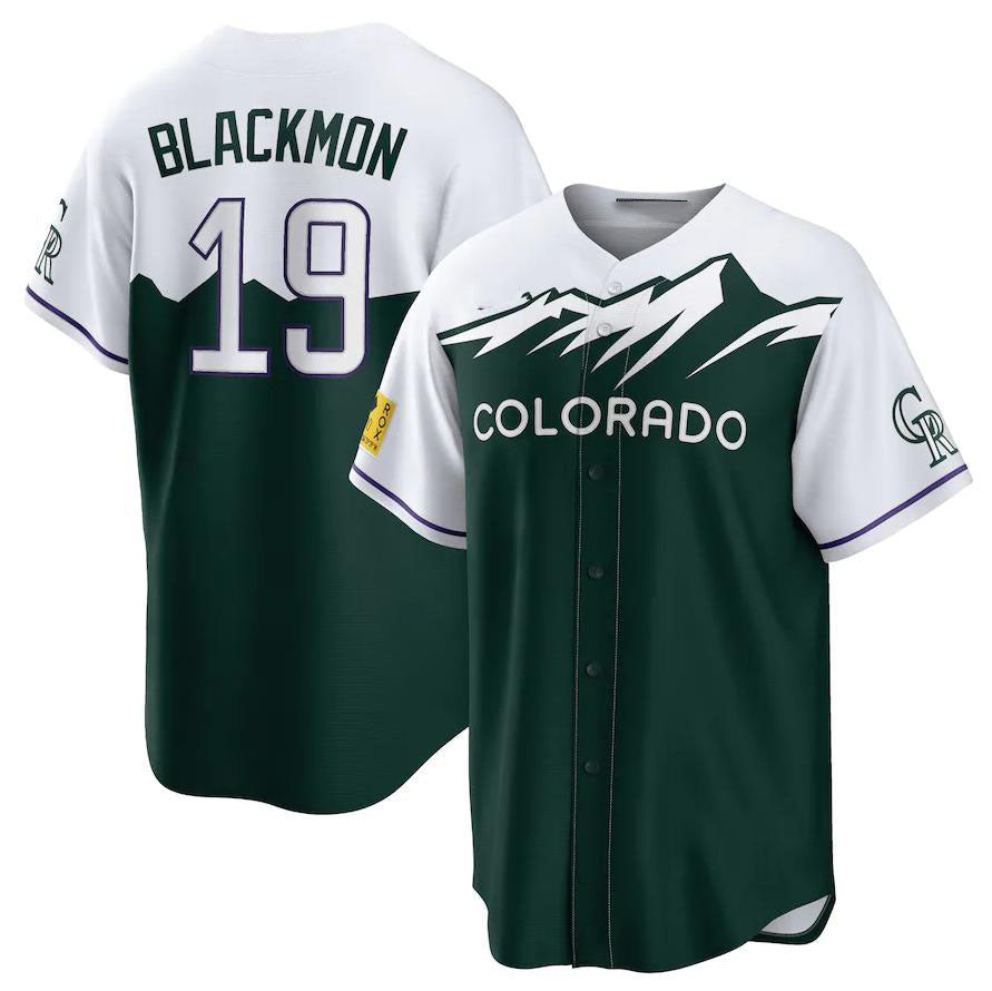 Colorado Rockies #19 Charlie Blackmon Green Home Replica Player Name Jersey Base