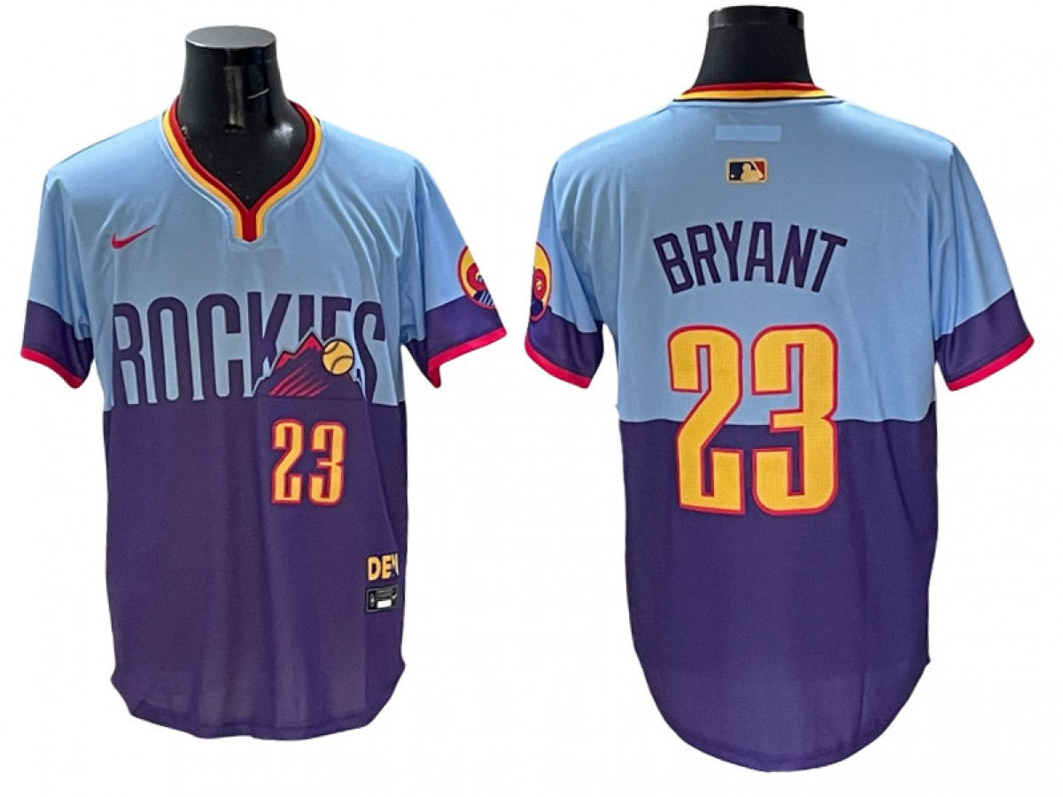 Colorado Rockies #23 Kris Bryant 2025 City Connect Limited Jersey Purple Light B