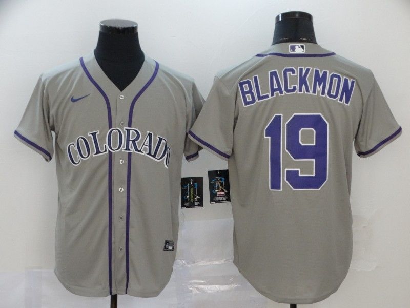 Colorado Rockies Charlie Blackmon 19 2020 Mlb Grey Jersey