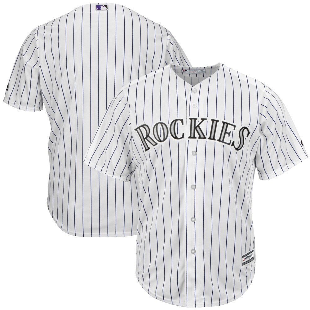 Colorado Rockies Majestic Home Official Cool Base Team Jersey White