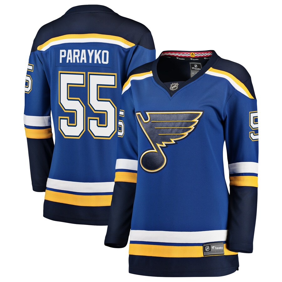 Colton Parayko St Louis Blues Fanatics Branded Womens Breakaway Player Jersey Blue