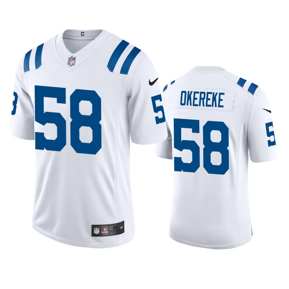 Colts Bobby Okereke Vapor Limited White Jersey Mens